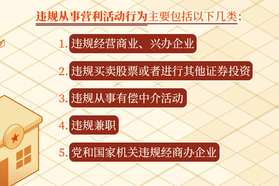 从事这些营利活动属于违规行为