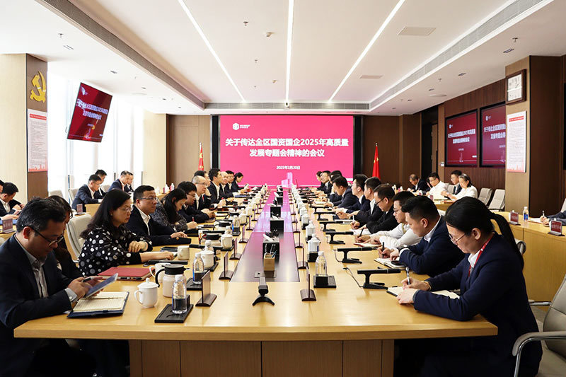 金海峡集团传达贯彻全区国资国企2025年高质量发展专题会精神